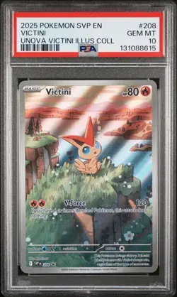 PSA 10 - 2025 Pokemon Unova VICTINI Illusion Collection Box #208 (8615) - Image 1
