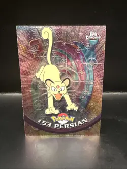 Pokemon Persian Topps Chrome #53 Holo Pokemon Card - Image 3