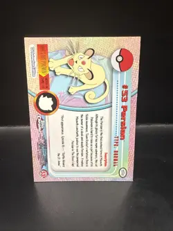 Pokemon Persian Topps Chrome #53 Holo Pokemon Card - Image 4