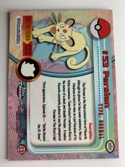 2000 Topps Chrome Pokemon Series 1 #53 Persian FREE COMBINED SHIPPING - Image 2