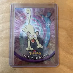 2000 Topps Chrome Pokemon Series 1 Persian #53 Holo Foil NM - Image 1