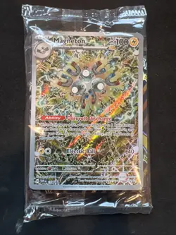 Pokemon TCG Magneton SVP 159 Surging Sparks ETB Promo Card Sealed - Image 1