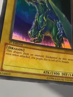 Yugioh Luster Dragon 1st Edition LOD-050 - HP/MP - Super Rare - Holo Bleed - Image 3