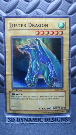 | Yugioh Luster Dragon LOD-050 1st Ed Super Rare Legacy Of Darkness DMG 🔥 | - Image 1