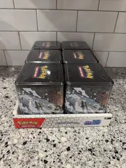 POKEMON 2025 STACKING TIN LOT X6 W/ DISPLAY 18 BOOSTER PACKS NEW FACTORY SEALED! - Image 5