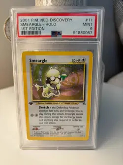 PSA 9 2001 Pokemon 1st Edition Smeargle 11/75 Neo Discovery Holo MINT 💎 - Image 1