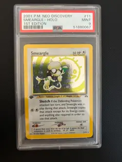PSA 9 2001 Pokemon 1st Edition Smeargle 11/75 Neo Discovery Holo MINT 💎 - Image 2