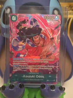 ONE PIECE - Kouzuki Oden (Alt Art) OP02-030 SR Paramount War Doubke Sleeve MINT - Image 2