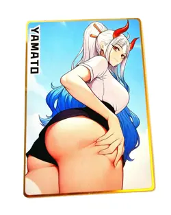 Waifu Anime Cards TCG | One Piece - Yamato [ METAL CARD ] Sexy Anime Hentai Girl - Image 1