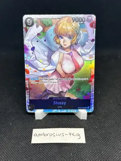 Namco One Piece CCG Stussy OP07-085 500 Years in the Future Foil Super Rare - Image 1