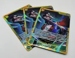 One Piece CCG Dracule Mihawk 3x Card Playset - OP14-119 SEC - English - ALL MINT - Image 1