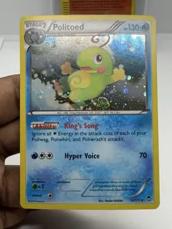 Pokemon TCG XY Furious Fists Politoed 18/111 Cosmos Holo ~ FART GALAXY SWIRL NM - Image 1