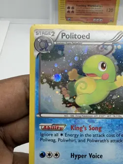 Pokemon TCG XY Furious Fists Politoed 18/111 Cosmos Holo ~ FART GALAXY SWIRL NM - Image 3