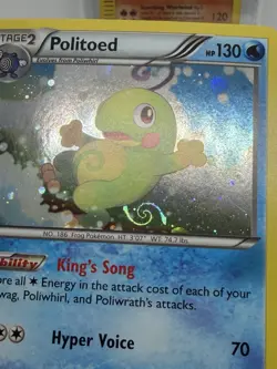 Pokemon TCG XY Furious Fists Politoed 18/111 Cosmos Holo ~ FART GALAXY SWIRL NM - Image 4