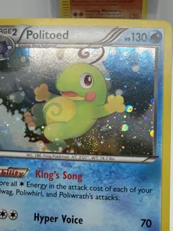 Pokemon TCG XY Furious Fists Politoed 18/111 Cosmos Holo ~ FART GALAXY SWIRL NM - Image 5
