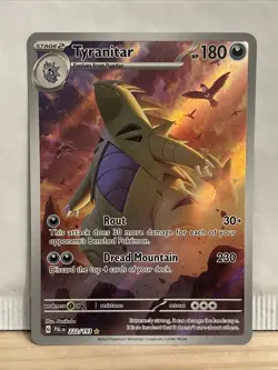 1x Tyranitar - 222/193 - Illustration Rare NM-Mint Pokemon SV02 - Paldea Evolved - Image 1