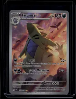 Pokemon TCG Tyranitar 222/193 Paldea Evolved Illustration Rare NM - Image 1