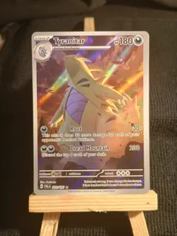 Pokemon TCG Tyranitar 222/193 Illustration Rare SV02: Paldea Evolved NM - Image 1