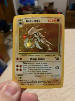 Pokemon card TCG Kabutops - 9/62 Fossil Holo Lv 30 #141 1999 - Image 1