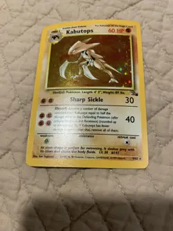 Pokemon card TCG Kabutops - 9/62 Fossil Holo Lv 30 #141 1999 - Image 3
