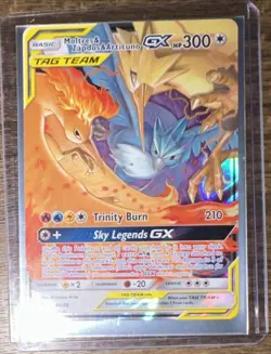 Pokemon TCG Moltres Zapdos Articuno GX Holo Card 44/68 -Hidden Fates - Image 1
