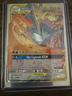 Pokemon TCG Moltres Zapdos Articuno GX Holo Card 44/68 -Hidden Fates - Image 2