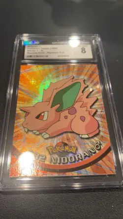 Nidoran #32 Foil Holo Card - Pokemon Topps TV Animation Black Logo LP - Image 1