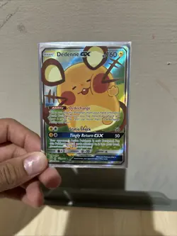 Pokemon TCG Dedenne GX Full Art Holo Card Unbroken Bonds 195a/214 - Image 1