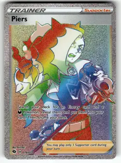 Piers (Secret) 78/73 Champion's Path NM Pokemon Card TCG - Image 1
