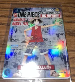 Sealed Promo Card & Poster | One Piece Monkey D. Luffy US Voyage College Bball - Image 2