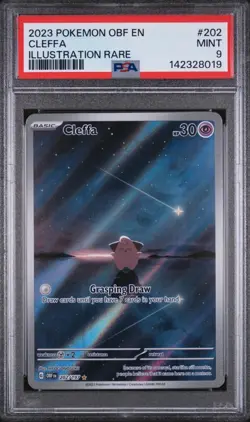 Cleffa Scarlet & Violet Obsidian Flames Pokemon TCG Card 202/197 PSA 9 - Image 1