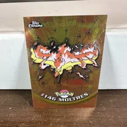 Moltres #146 2000 Topps Chrome Pokemon Card Holo Legendary Bird Light Play - Image 1