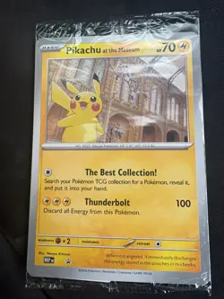 IN HAND | Pikachu At The Museum Natural History Museum Jumbo Pokemon Promo Card - Image 1