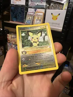 Pokemon Pichu Black Star Promo Reverse Holo Card 35 WOTC - Image 1