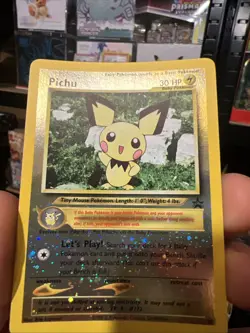 Pokemon Pichu Black Star Promo Reverse Holo Card 35 WOTC - Image 3