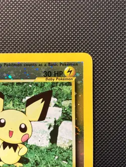 Pichu Pokemon Card Black Star Promo 35 Reverse Holo WOTC - Image 4