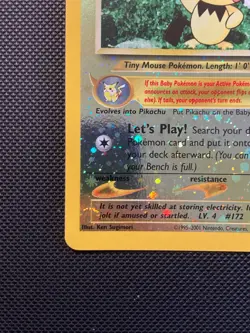 Pichu Pokemon Card Black Star Promo 35 Reverse Holo WOTC - Image 5