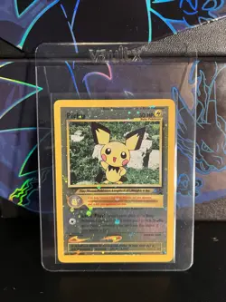 Pokemon Pichu Black Star Promo Reverse Holo Card 35 WOTC ENGLISH LP - Image 1