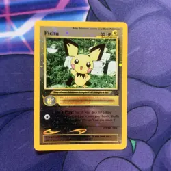 Pokemon Card Black Star Promo Pichu 35 Reverse Holo WOTC - Image 1