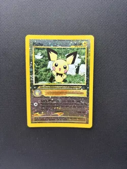 Pokemon Card Black Star Promo Pichu 35 Reverse Holo WOTC - Image 5
