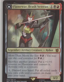 Flamewar Brash Veteran 010/015 Foil NM Transformers MTG - Image 1