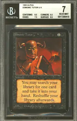 Magic MTG Alpha Demonic Tutor BGS 7 (8.5, 6.5, 7.5, 8.5) LIGHTLY PLAYED LP - Image 1