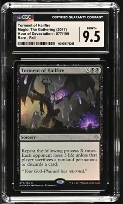 TORMENT OF HAILFIRE Hour of Devastation Foil Rare CGC 9.5 MTG [Nostalgium] - Image 1
