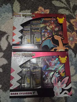 Pokemon TCG: Celebrations Collection Box [Dark Sylveon V or Lance's Charizard V 820650809392 - Image 1