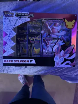 Pokemon TCG: Celebrations Collection Box [Dark Sylveon V or Lance's Charizard V 820650809392 - Image 1