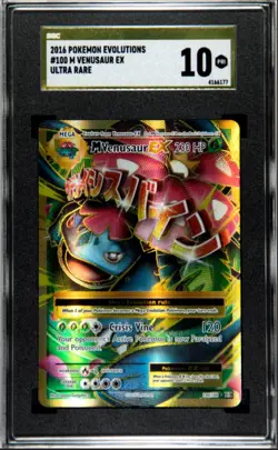 SGC 10 PRISTINE M Venusaur EX 100/108 Full Art Ultra Rare XY Evolutions Pokemon - Image 1