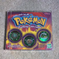 Vintage Pokemon Battling Coin Game 2000 - Bulbasaur, Exeggutor, Caterpie - Image 1