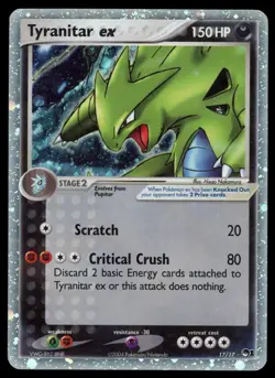 TYRANITAR EX Pokemon POP Series 1 Holo Ultra Rare #17/17 - Image 1