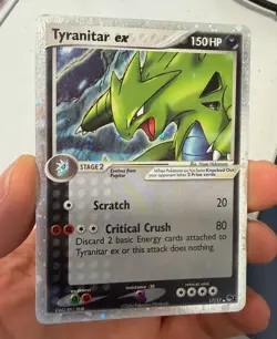 TYRANITAR EX Pokemon POP Series 1 Holo Ultra Rare #17/17 - Image 3