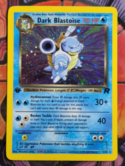 Dark Blastoise 3/82 1st Team Rocket Holo Pokemon Card TCG English - Image 1